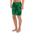 Polynesian Turtle Palm And Sea Pebbles Green Men's Athletic Long Shorts - Polynesian Pride