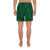 Polynesian Maori Lauhala Green Men's Athletic Long Shorts - Polynesian Pride