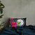 Marshall Islands Polynesian Basic Pillow - Tropical Bouquet Black Pillow 20×12 - Polynesian Pride