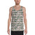 Tropical Dark Green Leaves Hawaii Men's Tank Top AH White - Polynesian Pride