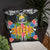 Nauru Pillow - Coat Of Arms With Tropical Flowers - Polynesian Pride