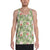 Tropical Hibiscus, Plumeria Green Hawaii Men's Tank Top AH White - Polynesian Pride