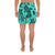 Polynesian Turtle Palm And Sea Pebbles Turquoise Men's Athletic Long Shorts - Polynesian Pride