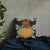 Papua New Guinea Pillow - Coat Of Arms With Tropical Flowers 18×18 Black Pillow - Polynesian Pride