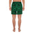 Polynesian Kakau Turtle Green Men's Athletic Long Shorts - Polynesian Pride