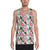 Pink Monstera And Green Tropical Leaves White Hawaii Men's Tank Top AH White - Polynesian Pride