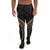 American Samoa Polynesian Sweatpant - Gold Tribal Wave Unisex Black - Polynesian Pride