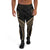 Samoa Polynesian Sweatpant - Gold Tribal Wave Unisex Black - Polynesian Pride