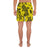 Polynesian Turtle Palm And Sea Pebbles Yellow Men's Athletic Long Shorts - Polynesian Pride