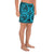 Polynesian Kakau Turtle Blue Men's Athletic Long Shorts - Polynesian Pride