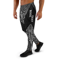 French Custom Sweatpant - Polynesian Patterns White Color - Polynesian Pride