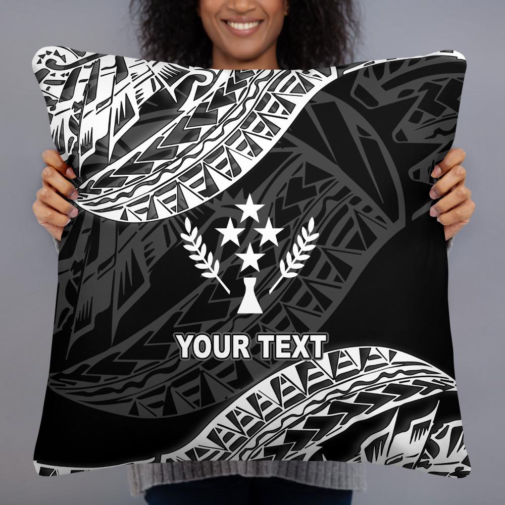 Kosrae Custom Personalised Polynesian Pillow - Black Seal Pillow 22×22 Black - Polynesian Pride