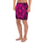 Polynesian Plumeria Mix Pink Black Men's Athletic Long Shorts - Polynesian Pride