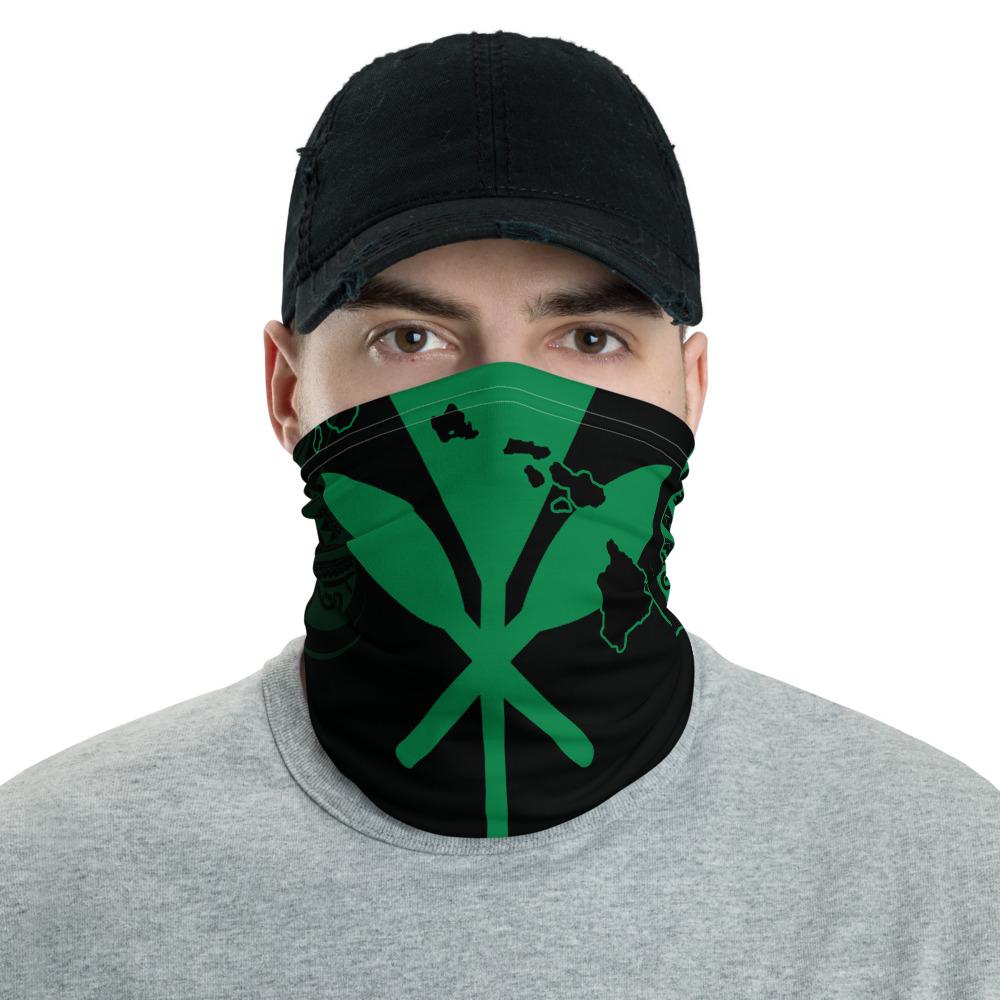 Hawaiian Bandana Kanaka Kakau Polynesian Neck Gaiter - Green One Size Green - Polynesian Pride