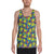 Tropical Pattern Mix Hawaii Men's Tank Top AH White - Polynesian Pride