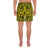 Polynesian Kakau Turtle Yellow Men's Athletic Long Shorts - Polynesian Pride