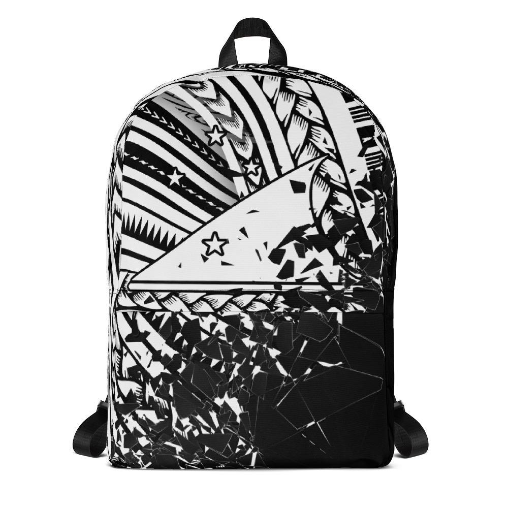 Tokelau Polynesian Backpack - Broken Mirror WHITE - Polynesian Pride