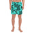 Polynesian Turtle Palm And Sea Pebbles Turquoise Men's Athletic Long Shorts Art - Polynesian Pride