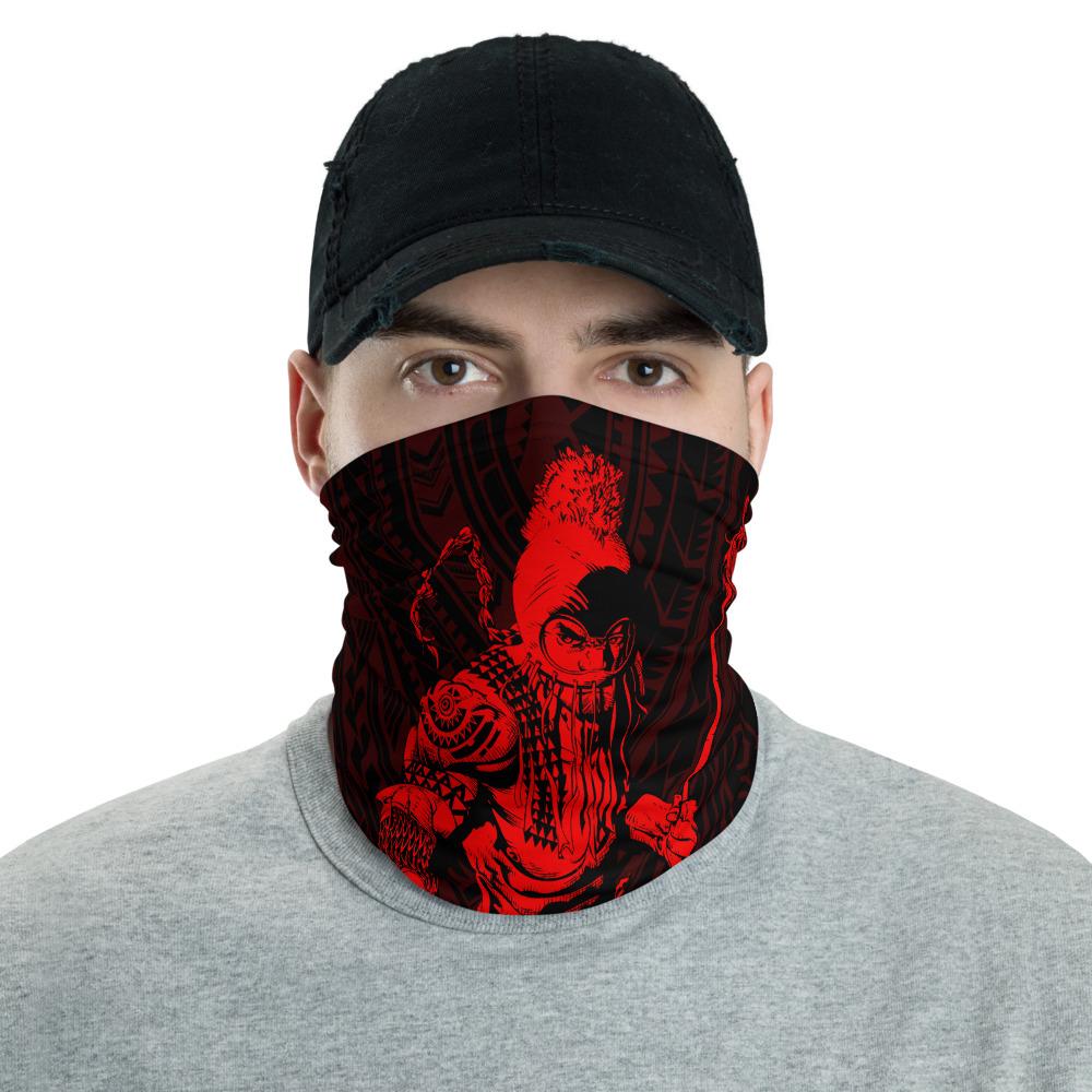 Hawaii Bandana Polynesian Warrior Ikaika Neck Gaiter - Red Red One Size - Polynesian Pride