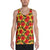 Tropical Flowers And Palm Leaves Hawaii Men's Tank Top AH White - Polynesian Pride