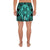 Polynesian Plumeria Mix Turquoise Black Men's Athletic Long Shorts - Polynesian Pride