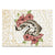 Hawaii Fish Hook Hibiscus Beige Puzzle Black Puzzle - Polynesian Pride