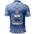 Samoa Polo Shirt Samoan Coat Of Arms Polynesian Tattoo Fog Blue - Polynesian Pride