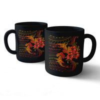 (Personalized) Hawaii Couple Shark Hibiscus Polynesian Mug - Mina Style - AH Black Mug - Polynesian Pride