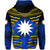 Nauru Polynesian Flag Zip Hoodie Creative Style Gradient Blue LT8 - Polynesian Pride