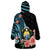 Nauru Turquoise Polynesian Hibiscus Pattern Style Wearable Blanket Hoodie LT9 - Polynesian Pride