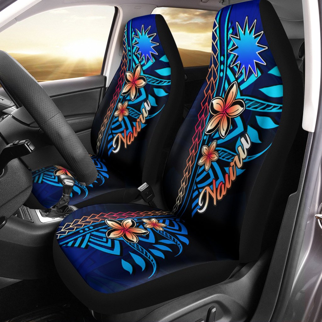 Nauru Car Seat Covers - Vintage Tribal Mountain Universal Fit Vintage - Polynesian Pride