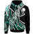 Nauru Hoodie Tribal Flower Special Pattern Green Color Unisex Green - Polynesian Pride