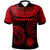 Nauru Custom Polo Shirt Unique Serrated Texture Red Unisex Red - Polynesian Pride