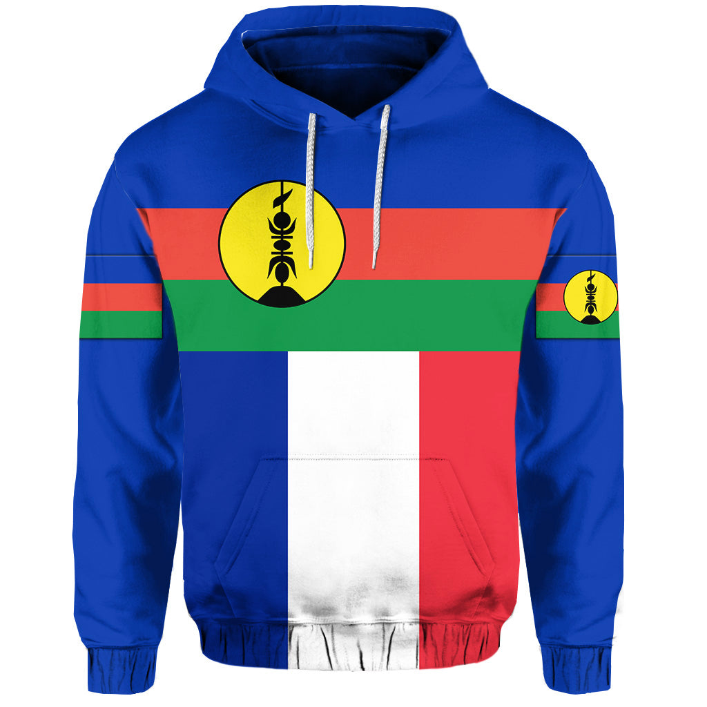 Custom New Caledonia Hoodie Flag Vibes LT8 - Polynesian Pride