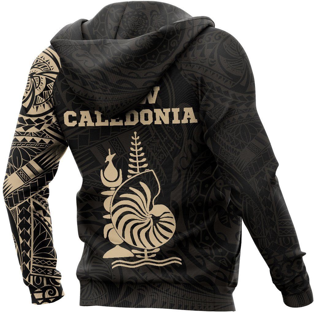 New Caledonia Hoodie - New Caledonia Flag Polynesian Tattoo Style - Polynesian Pride
