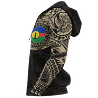 New Caledonia Hoodie - New Caledonia Flag Polynesian Tattoo Style - Polynesian Pride