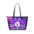 (Personalized) Hawaiian Couple Hibiscus Valentine Leather Tote - Bliss Style AH Purple - Polynesian Pride