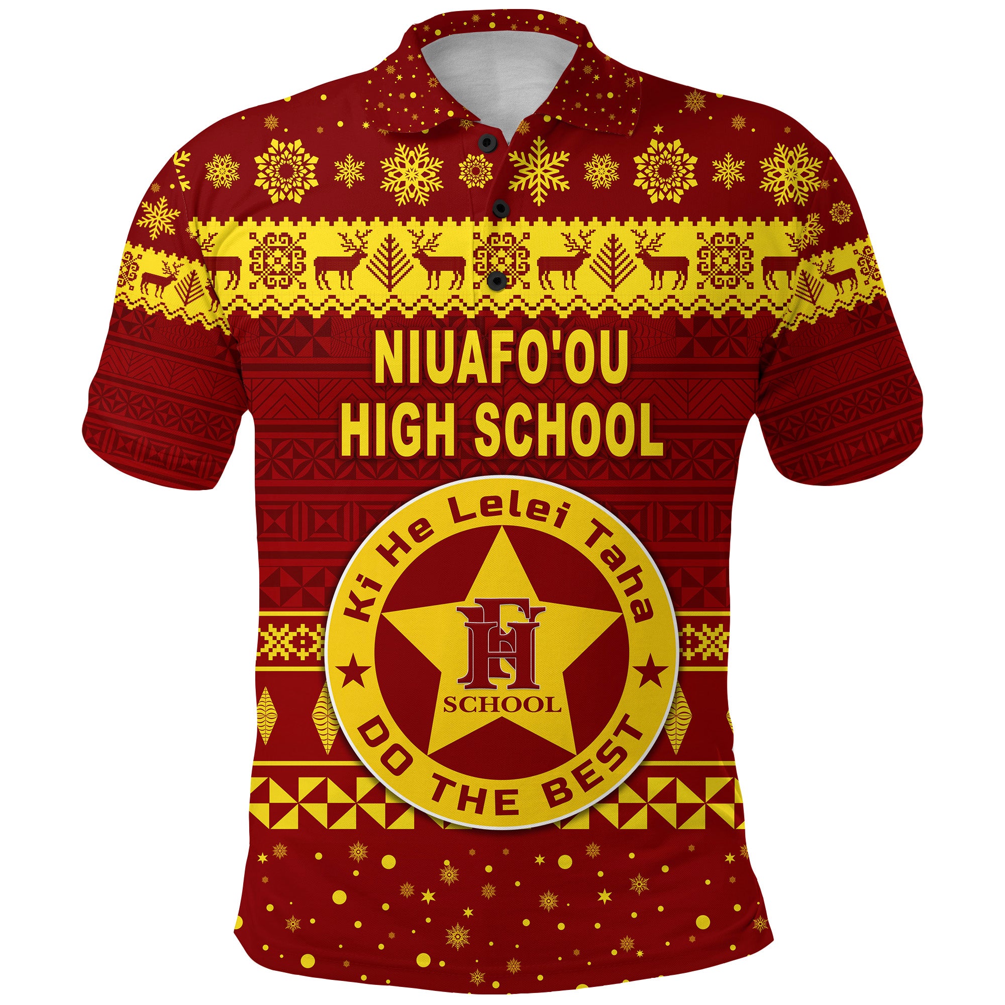 Niuafoou High School Christmas Polo Shirt Simple Style LT8 - Polynesian Pride