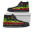 Niue High Top Shoes - Reggae Tentacle Turtle Unisex Black - Polynesian Pride