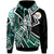 Niue Hoodie Tribal Flower Special Pattern Green Color Unisex Green - Polynesian Pride