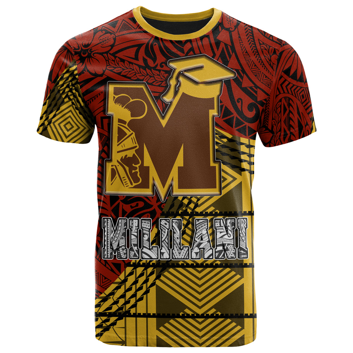 Hawaii Mililani High School Custom T Shirt Mililani High School Polynesian Pattern LT10 - Polynesian Pride