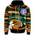 Northern Mariana Islands Zip Hoodie Vortex Style Unisex Green Orange - Polynesian Pride