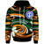 Northern Mariana Islands Hoodie Vortex Style Unisex Green Orange - Polynesian Pride