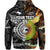 Custom New Zealand Australia Hoodie Maori and Aboriginal Together Black, Custom Text and Number LT8 - Polynesian Pride