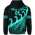 Custom New Zealand Rugby Maori Hoodie Silver Fern Koru Vibes Turquoise LT8 - Polynesian Pride