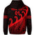 Custom New Zealand Rugby Maori Zip Hoodie Silver Fern Koru Vibes Red LT8 - Polynesian Pride