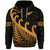 Custom New Zealand Rugby Maori Hoodie Silver Fern Koru Vibes Gold LT8 - Polynesian Pride