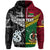 Custom Vanuatu New Zealand Zip Hoodie Together Black LT8 - Polynesian Pride