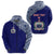 Custom Manu Samoa Rugby Zip Hoodie Original Style, Custom Text and Number Unisex Blue - Polynesian Pride