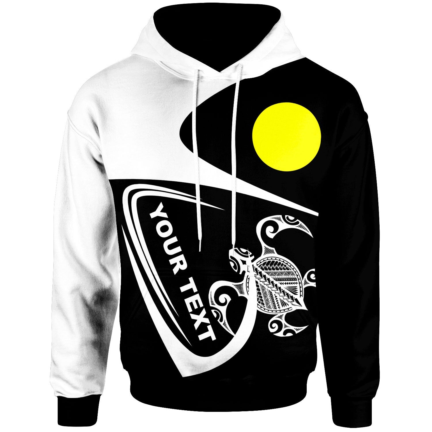 Palau Custom Hoodie Street Style Unisex Black - Polynesian Pride